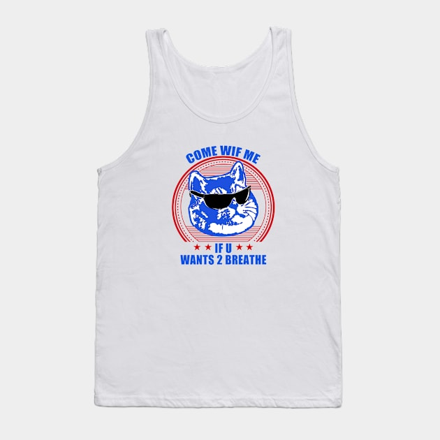 Heavy Breathing Cat Terminator Weight Lifter Tank Top by Electrovista